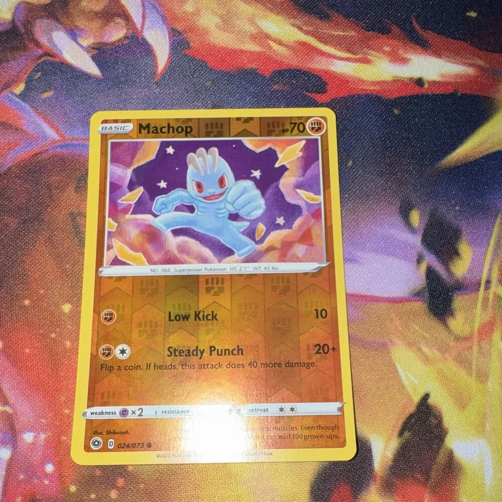 Pokemon Champion’s Path Machop Machoke Machamp Evolution Line Lot 6 Cards Holo
